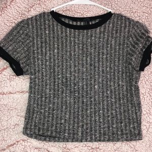 Heather grey crop top